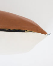 Load image into Gallery viewer, Cognac Leather Pillow