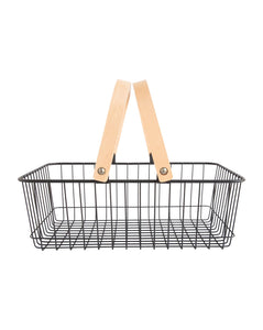 Wood Handled Storage Baskets