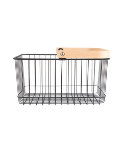 Wood Handled Storage Baskets