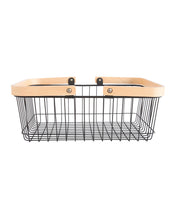 Load image into Gallery viewer, Wood Handled Storage Baskets
