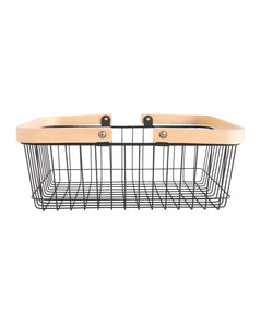 Wood Handled Storage Baskets