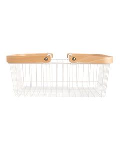Wood Handled Storage Baskets