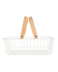 Wood Handled Storage Baskets
