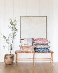 Alfie Woven Leather Bench